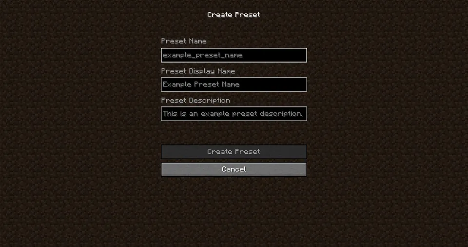 Pack Presets — Minecraft mod, rasm 2