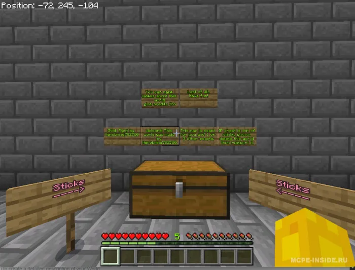 Tayayoqlar jangi — Minecraft xarita, rasm 1