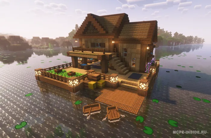 Ko'l bo'yidagi uy — Minecraft xarita, rasm 1