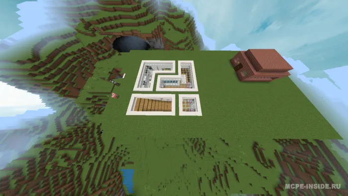 Yer ostidagi zamonaviy uy — Minecraft xarita, rasm 1