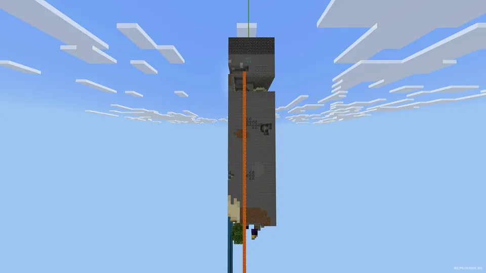 Teskari chank — Minecraft xarita, rasm 1
