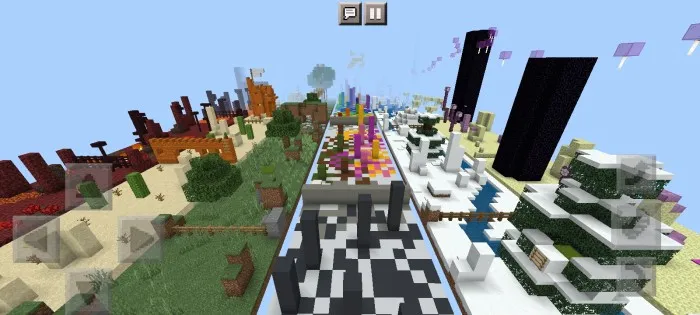 Yo'laklar bo'ylab parkur — Minecraft xarita, rasm 2