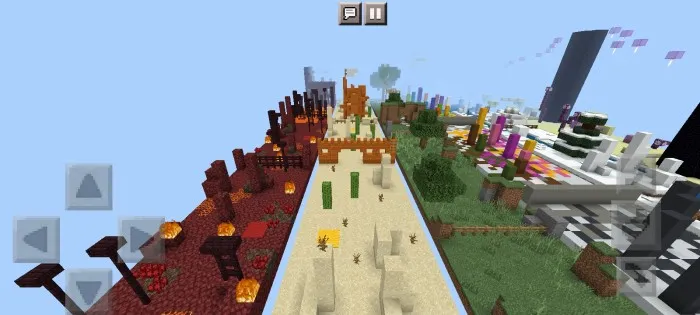Yo'laklar bo'ylab parkur — Minecraft xarita, rasm 3