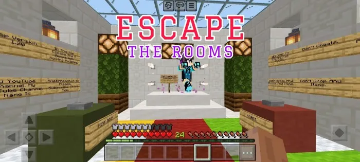 Xonalardan qochish — Minecraft xarita, rasm 1