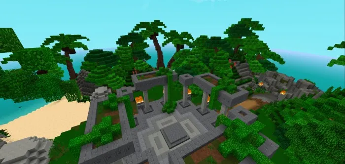 Tropik orol — Minecraft xarita, rasm 1