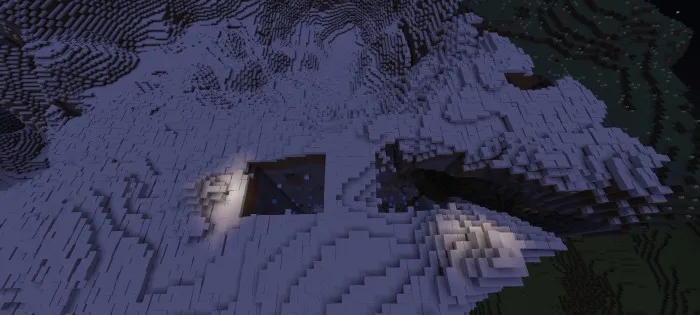 Muzlagan krater — Minecraft xarita, rasm 2