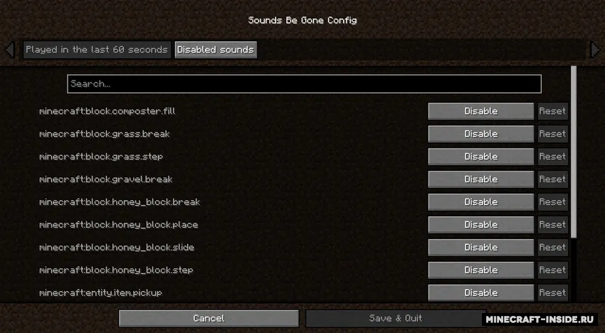Sounds Be Gone! — Minecraft mod, rasm 2
