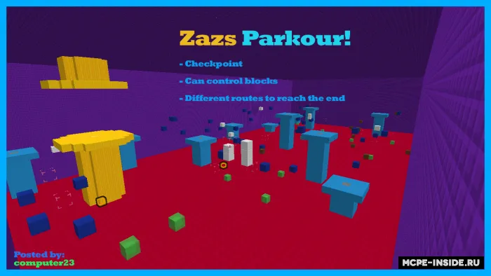 Zaz parkur — Minecraft xarita, rasm 1