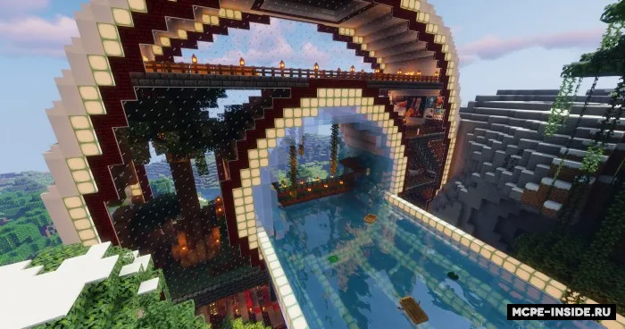 Tog'dagi futuristik uy — Minecraft xarita, rasm 3