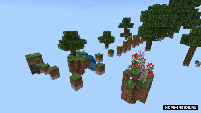 Osmon biomlari bo'ylab parkur — Minecraft xarita, rasm 1