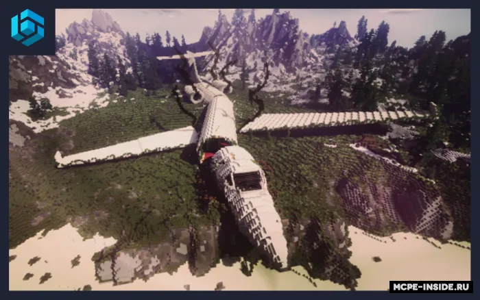 Samolyot halokati — Minecraft xarita, rasm 1