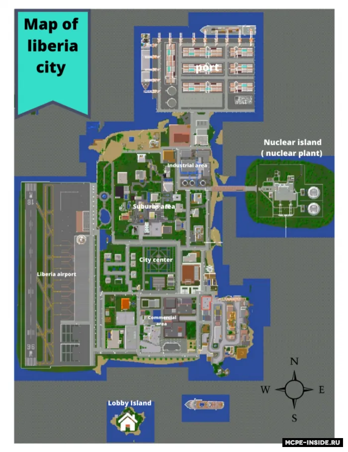Liberiya Siti — Minecraft xarita, rasm 1