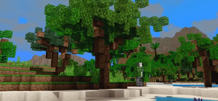 Tropik Oazis oroli — Minecraft xarita, rasm 1