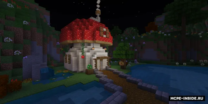 Mot'dan qo'ziqorin shaklidagi uy — Minecraft xarita, rasm 1