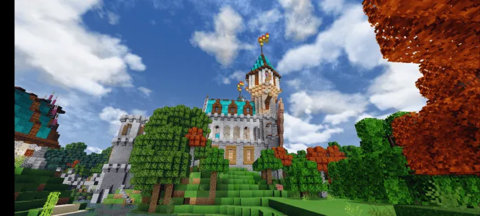 Fentezi qasr va qishloq — Minecraft xarita, rasm 2
