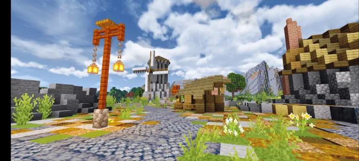 Fentezi qasr va qishloq — Minecraft xarita, rasm 4