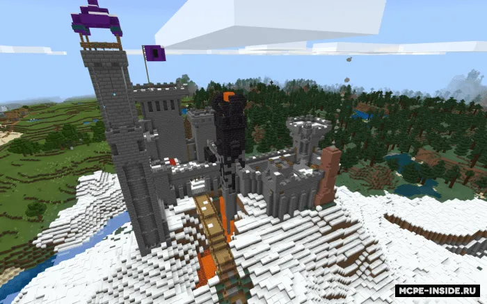 Qorli tog'dagi qasr — Minecraft xarita, rasm 1