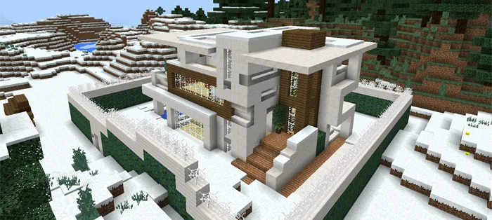 Modern Redstone House — Minecraft xarita, rasm 1