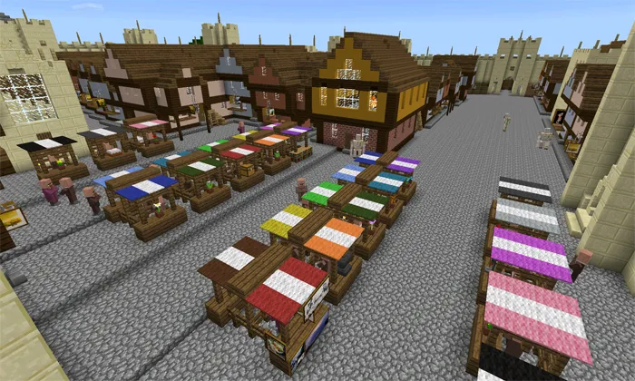 Realistic Medieval Town — Minecraft xarita, rasm 3