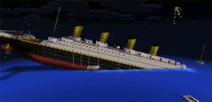 RMS Titanic Sinking — Minecraft xarita, rasm 1