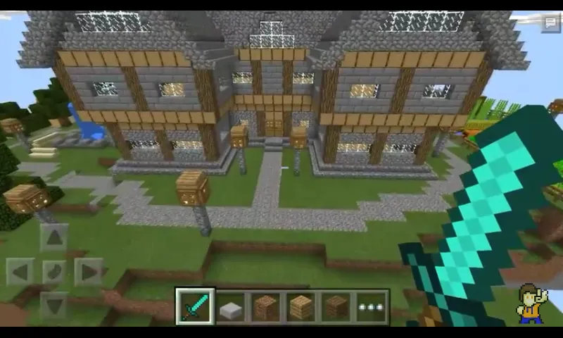 Steve holding house — Minecraft xarita, rasm 2