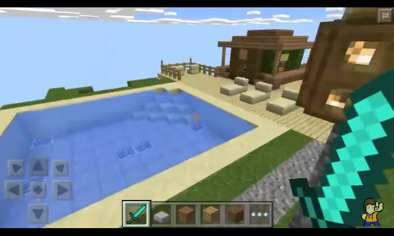 Steve holding house — Minecraft xarita, rasm 4