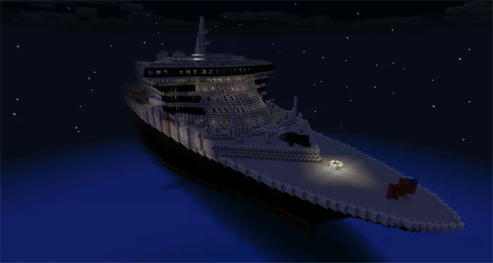 RMS Queen Mary 2 PE — Minecraft xarita, rasm 1