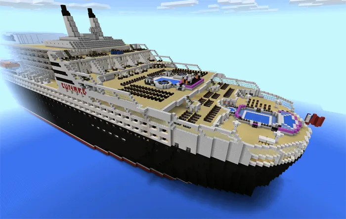 RMS Queen Mary 2 PE — Minecraft xarita, rasm 2