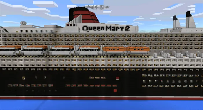 RMS Queen Mary 2 PE — Minecraft xarita, rasm 3