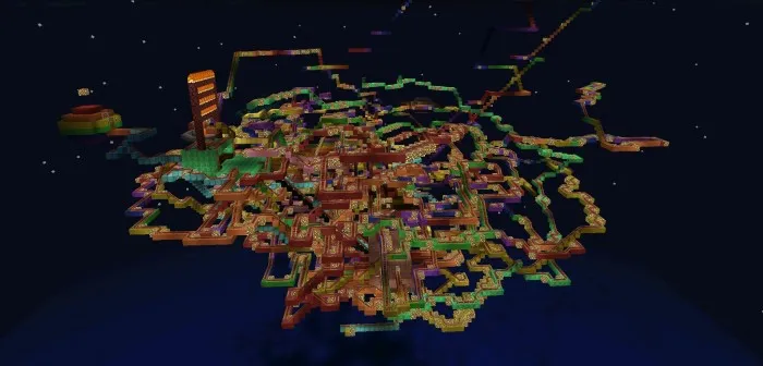 Rainbow Road 4.5 — Minecraft xarita, rasm 1