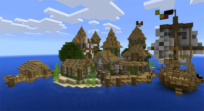 Medieval Island Village — Minecraft xarita, rasm 2