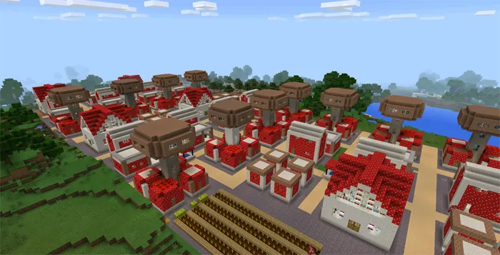 Mushroom Village — Minecraft xarita, rasm 1