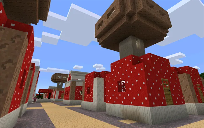 Mushroom Village — Minecraft xarita, rasm 2