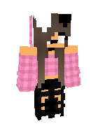 Pushti koftadagi qiz — Minecraft skin, rasm 1