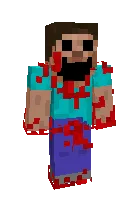 Qonli Steve — Minecraft skin, rasm 1