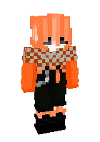 Apelsin rangli qiz — Minecraft skin, rasm 1