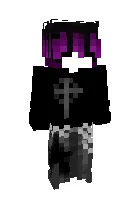 Goth girl with dreadlocks — Minecraft skin, rasm 1