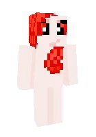 Qizg'ish yolli oq poni — Minecraft skin, rasm 1