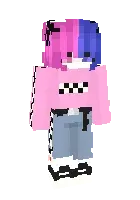 Blue and pink cute girl