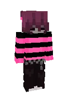 Qora va pushti uslub — Minecraft skin, rasm 1