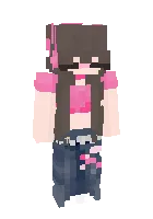 Yoqimtoy pikmi qiz — Minecraft skin, rasm 1