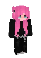 Qora kiyimdagi ayol — Minecraft skin, rasm 1