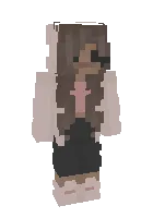 Mushukli koftadagi qiz — Minecraft skin, rasm 1