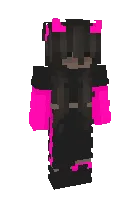 Pink neon demon girl — Minecraft skin, rasm 1