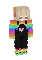 Rainbow blonde hair girl — Minecraft skin, rasm 1