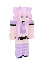 Pink hair kawaii girl — Minecraft skin, rasm 1