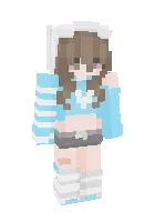 Bunny hat kawaii girl — Minecraft skin, rasm 1