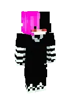 Black and pink hair girl