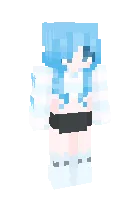 Blue cute kawaii girl — Minecraft skin, rasm 1