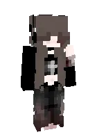 Jiddiy qizaloq — Minecraft skin, rasm 1